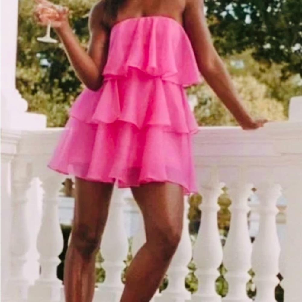 Abercrombie & Fitch Pink Strapless Dress